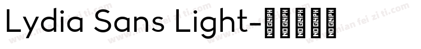 Lydia Sans Light字体转换